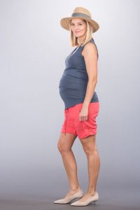 Těhotenské kalhoty BEBEFIELD - Alicante Coral | Velikost 36, Velikost 38, Velikost 40, Velikost 42, Velikost 44