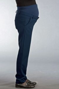 Těhotenské kalhoty BEBEFIELD - Harper Blue - Velikost 40