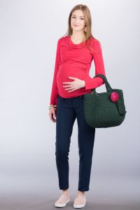 Těhotenské kalhoty BEBEFIELD - Harper Blue | Velikost 36, Velikost 38, Velikost 40, Velikost 42, Velikost 44