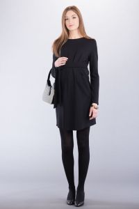 Těhotenské šaty BEBEFIELD - Adeline Black | Velikost 36, Velikost 38, Velikost 40, Velikost 42, Velikost 44