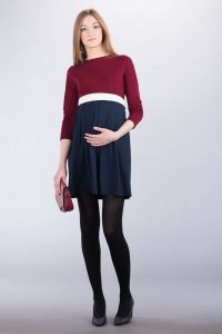 Těhotenské šaty BEBEFIELD - Greta Claret | Velikost 36, Velikost 38, Velikost 40, Velikost 42, Velikost 44