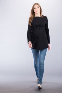 Těhotenská halenka BEBEFIELD - Ada Black | velikost 36, velikost 38, velikost 40, velikost 42, velikost 44