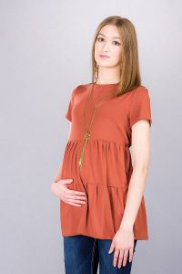 Těhotenská halenka BEBEFIELD - Elodie Rusty - Velikost 44