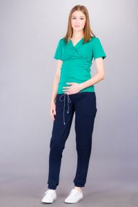 Těhotenská halenka BEBEFIELD - Kira Emerald | Velikost 36, Velikost 38, Velikost 40, Velikost 42, Velikost 44
