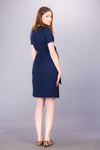 Těhotenské šaty BEBEFIELD - Alina Navy - Velikost 44