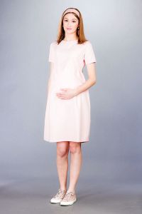 Těhotenské šaty BEBEFIELD - Malia Blush - Velikost 44