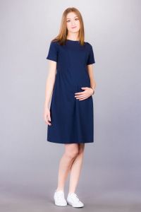 Těhotenské šaty BEBEFIELD - Marcia Navy - Velikost 42