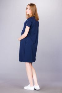 Těhotenské šaty BEBEFIELD - Marcia Navy - Velikost 38