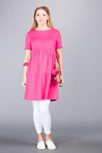 Těhotenské šaty BEBEFIELD - Marlena Fuchsia | Velikost 36, Velikost 38, Velikost 40, Velikost 42, Velikost 44