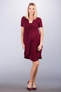Těhotenské šaty BEBEFIELD - Pina Claret - Velikost 42