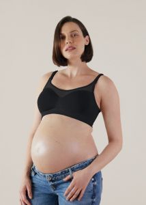 Těhotenská a kojící podprsenka Body Silk Seamless Sheer Black Bravado!