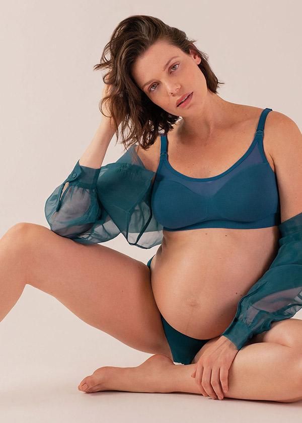 Těhotenská a kojící podprsenka Body Silk Seamless Sheer Midnight Sky Bravado!