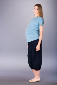 Těhotenská halenka BEBEFIELD - Jane Blue - Velikost 48