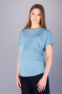 Těhotenská halenka BEBEFIELD - Jane Blue - Velikost 44