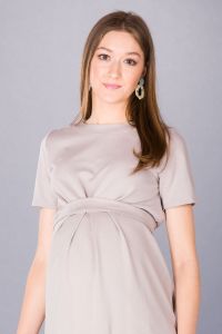Těhotenské šaty BEBEFIELD - Alina Sand - Velikost 42