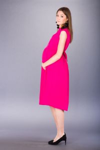 Těhotenské šaty BEBEFIELD - Esmeralda Fuchsia - Velikost 42