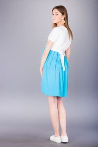 Těhotenské šaty BEBEFIELD - Gemma Blue - Velikost 36