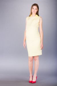 Těhotenské šaty BEBEFIELD - Lina Yellow - Velikost 44