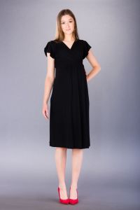 Těhotenské šaty BEBEFIELD - Luna Black - Velikost 46