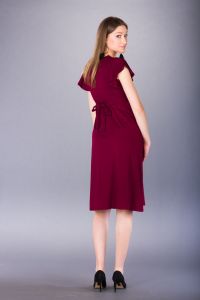 Těhotenské šaty BEBEFIELD - Luna Burgundy - Velikost 42