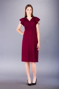 Těhotenské šaty BEBEFIELD - Luna Burgundy | Velikost 36, Velikost 38, Velikost 40, Velikost 42, Velikost 44, Velikost 46, Velikost 48