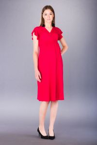 Těhotenské šaty BEBEFIELD - Luna Raspberry - Velikost 38
