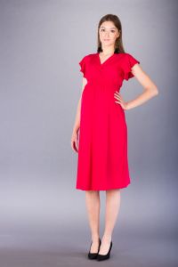 Těhotenské šaty BEBEFIELD - Luna Raspberry - Velikost 46