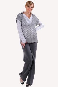 Těhotenské kalhoty BEBEFIELD - Style Grey | barva šedá, velikost 36