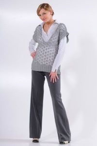 Těhotenské kalhoty BEBEFIELD - Style Grey