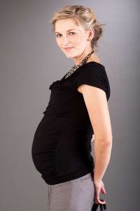 Těhotenská halenka BEBEFIELD - Patrizia Black - Velikost 44