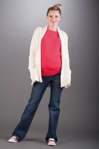 Těhotenské kalhoty BEBEFIELD - Brooklyn Navy Jeans - velikost 44