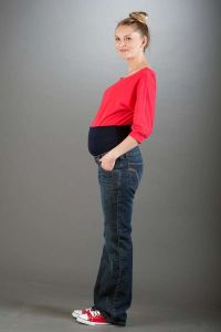 Těhotenské kalhoty BEBEFIELD - Brooklyn Navy Jeans - velikost 44