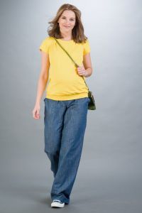 Těhotenské kalhoty BEBEFIELD - Roma Jeans | Velikost 36