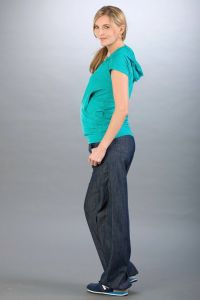 Těhotenské kalhoty BEBEFIELD - Leo Jeans - Velikost 36