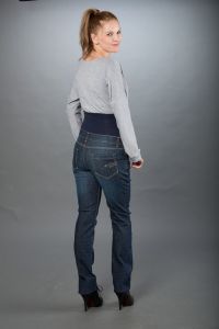 Těhotenské kalhoty BEBEFIELD - Venezia Navy Jeans