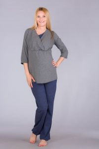 Kojící pyžamo BEBEFIELD - Wellness Grey | velikost S, velikost M, velikost L