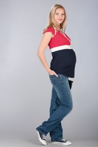 Těhotenská halenka BEBEFIELD - Kathy Red | Velikost 36, Velikost 38, Velikost 40, Velikost 42, Velikost 44