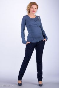 Těhotenské kalhoty BEBEFIELD - Valencia Navy | Velikost 36, Velikost 38, Velikost 40, Velikost 42, Velikost 44, Velikost 46, Velikost 48