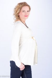 Těhotenská halenka BEBEFIELD - Antonia Ecru -