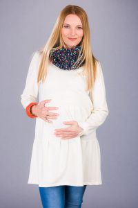 Těhotenská tunika BEBEFIELD - Mariel Ecru | Velikost 36, Velikost 38, Velikost 40, Velikost 42, Velikost 44