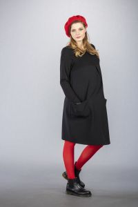 Těhotenské šaty BEBEFIELD - Catalina Black | Velikost 36, Velikost 38, Velikost 40, Velikost 42, Velikost 44