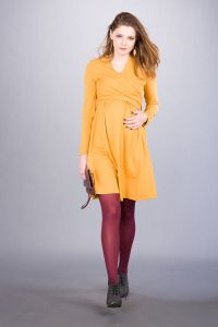 Těhotenské šaty BEBEFIELD - Julianna Ochre | Velikost 36, Velikost 38, Velikost 40, Velikost 42, Velikost 44