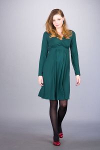 Těhotenské šaty BEBEFIELD - Rebecca Dark Green | Velikost 36, Velikost 38, Velikost 40, Velikost 42, Velikost 44