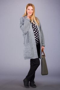 Těhotenský svetr BEBEFIELD - Tiffany Grey | velikost M, velikost L